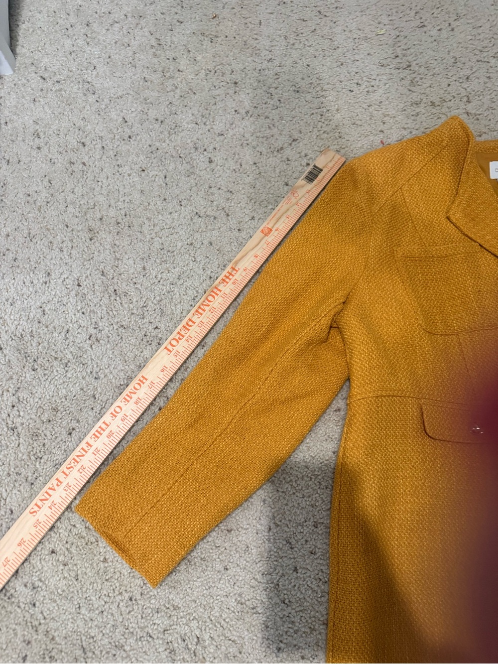 Chico’s Mustard Yellow Tailored Button Front Coat - Picture 14 of 16